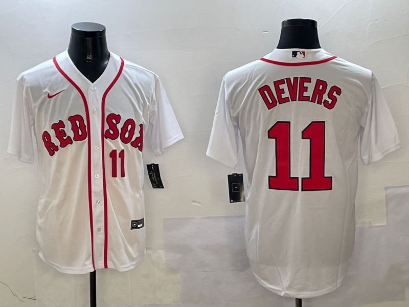 Men Boston Red Sox #11 Devers White Game 2025 Nike MLB Jersey style 3->boston red sox->MLB Jersey